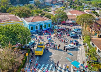 Vista aérea da cidade largo da matriz